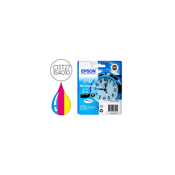Pack de Cartouche Original Epson 27XL - 3 Couleurs (C13T27154012)
