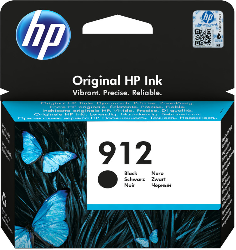Cartouche d'encre HP d'origine 912 Noir Cartouche d'encre HP d'origine 912 Noir