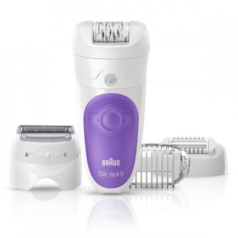 Braun Silk-Épil 5, épilateur sans fil Legs & Body en blanc & violet