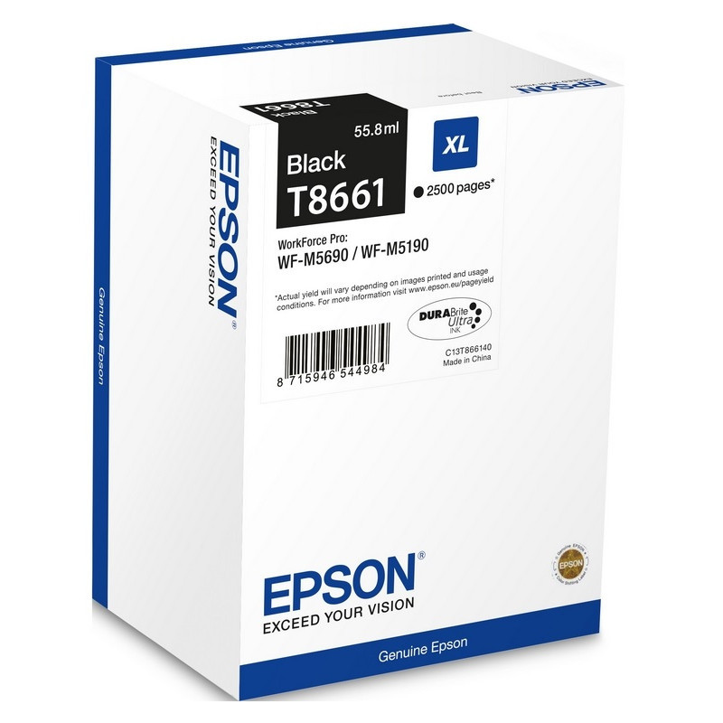 Cartouche d'encre Originale Noir Epson T8661 (C13T866140) Cartouche d'encre Originale Noir Epson T8661 (C13T866140)
