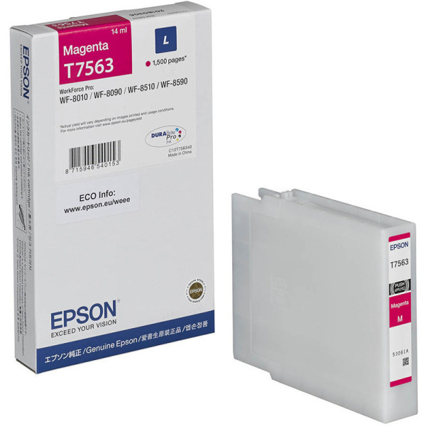 Cartouche D'encre Magenta Original EPSON T7563 (C13T756340)