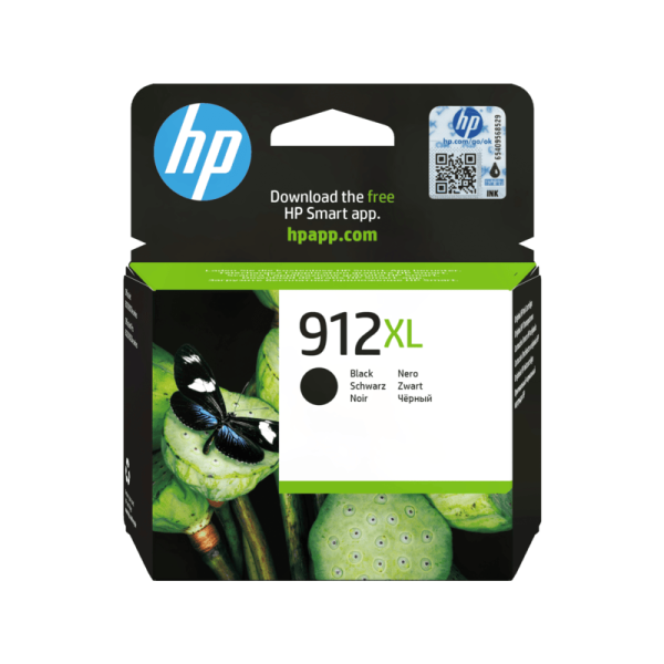 Cartouche d'encre noire authentique HP 912XL à haut rendement