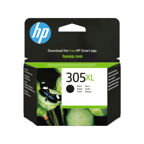 Cartouche d'encre noire authentique HP 305XL à haut rendement