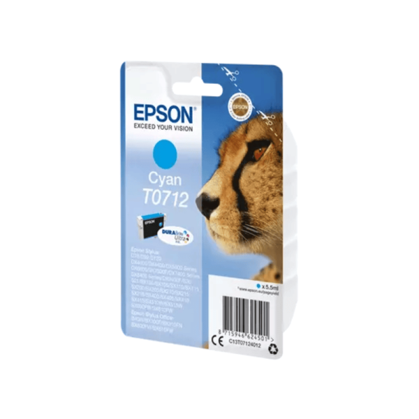 Cartouche d'encre  cyan EPSON T0712 Guépard (C13T07124012)
