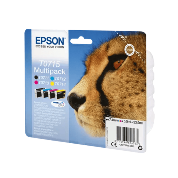 Cartouches d'encre originales Pack de 4 couleurs Epson T0715 (C13T07154012)