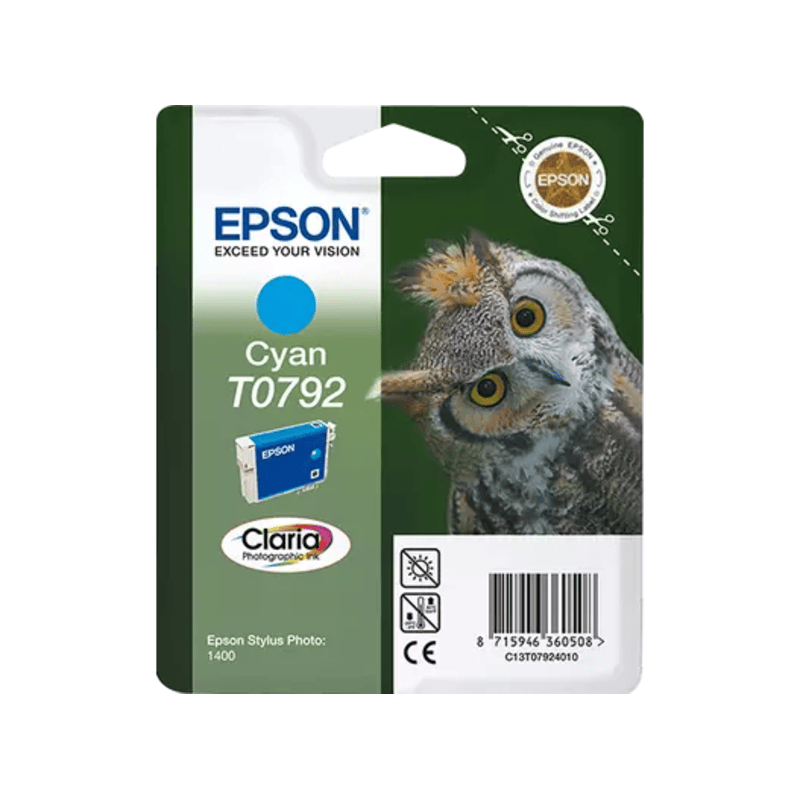 Cartouche d'encre originale cyan Epson T0792 (C13T07924010) Cartouche d'encre originale cyan Epson T0792 (C13T07924010)