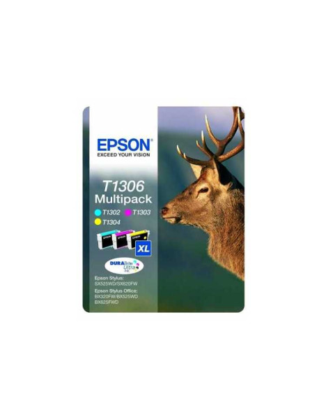 Cartouche Jet D'encre Originale multipack Ultra Cerf Epson T1306 (C13T13064011)