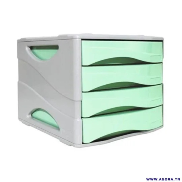 Bloc de 4 tiroirs ARDA smile Vert Pastel