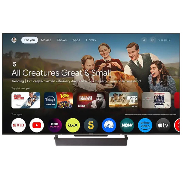 TV TELEFUNKEN 75'' Smart Google Tv G4E QLED 4K + Récepteur intégré