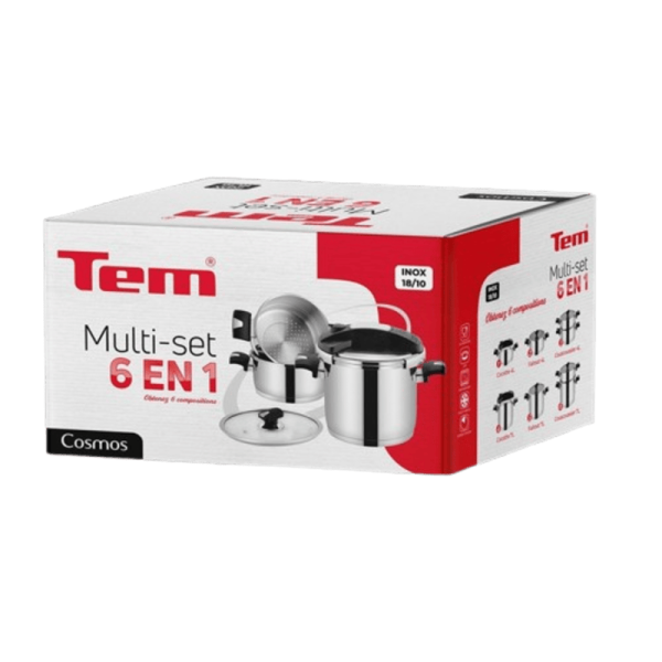 Batterie Tem Cosmos - 6 en 1 - Inox 18/10