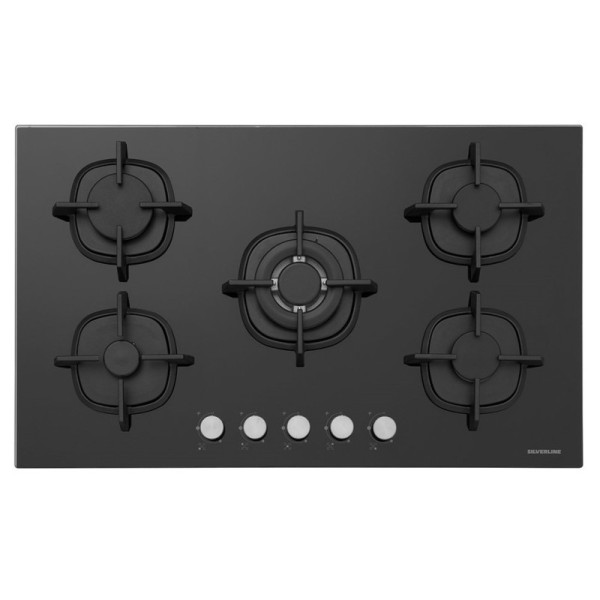 Plaque de cuisson encastrable 5 Feux SILVERLINE CS5363B01 75 cm en Noir
