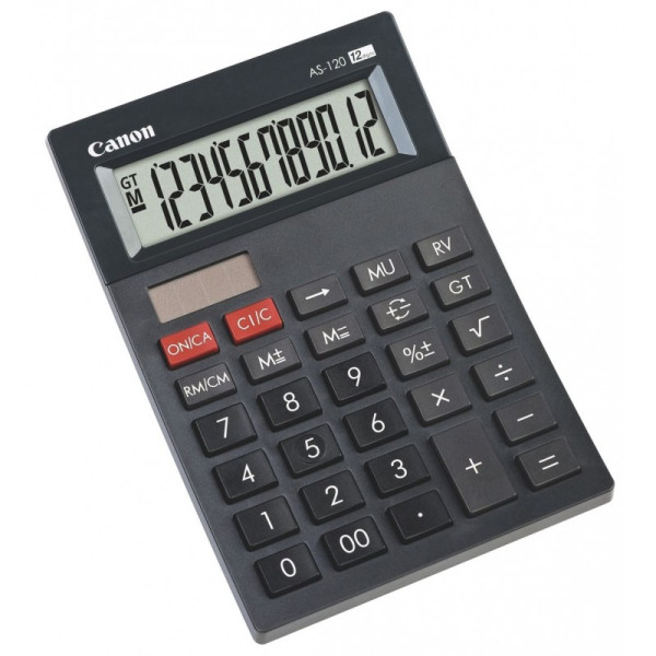 Mini calculatrice Canon AS-120 de bureau 12 chiffres