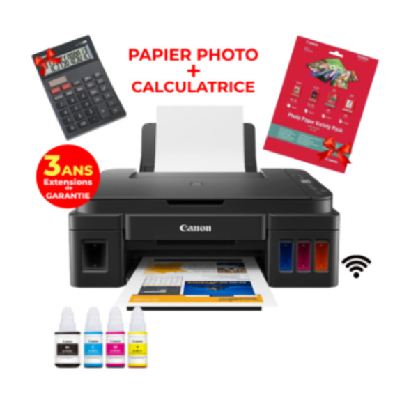 Imprimante Jet d’encre Canon PIXMA G3410 A4 Multifonction Couleur à Réservoir intégré