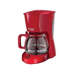 Russell Hobbs Textures Plus, machine à café électrique filtre 10 tasses Rouge