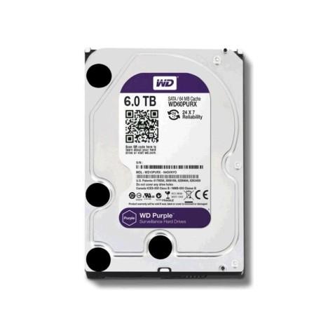 Western Digital WD60PURZ, Disque dur de surveillance 6To Purple SATA III 64Mo 