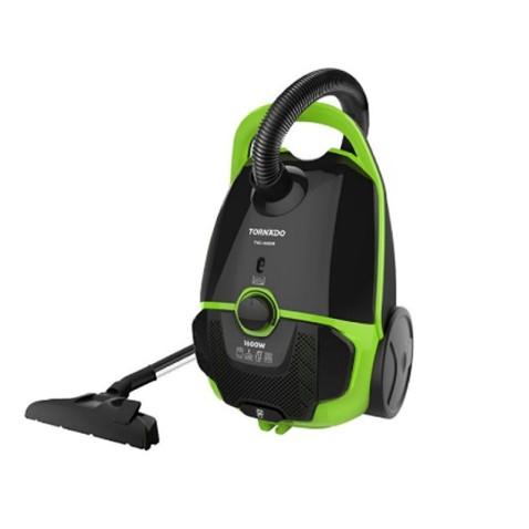 Tornado TVC-1600W, Aspirateur avec Sac en toile 1600 Watts en Vert