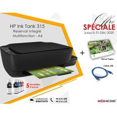 Pack Promo Imprimante Hp Ink Tank 315 + Rame Papier + Câble USB