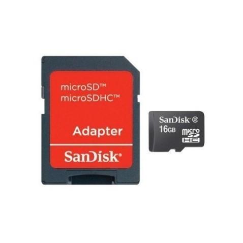 Sandisk SDSDQM-016G, Carte Mémoire Micro SD de 16Go avec Adaptateur