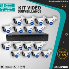 Kit Vidéo Surveillance AXXAM à 16 Caméras Externe HD 2MP 4en1 Bullet IR 60m et XVR