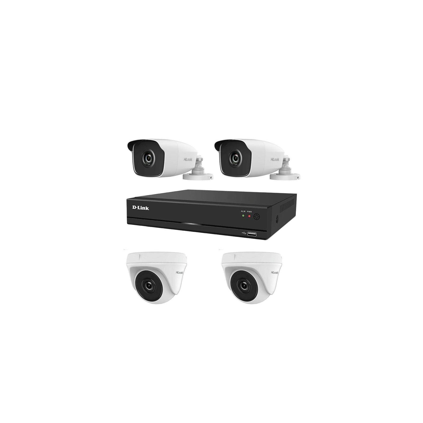 Kit Vidéosurveillance à 4 Caméras 2MP Hilook + DVR D-Link, ensemble complet Kit Vidéosurveillance à 4 Caméras 2MP Hilook + DVR D-Link, ensemble complet