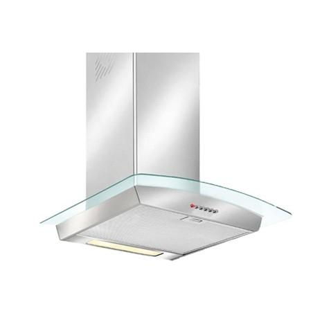 SEG LD22ECO, Hotte Cheminée à 3 Vitesses 60 cm Inox & Curved Glass