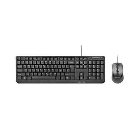 Promate COMBO-KM1, Ensemble Clavier et Souris Filaire USB en Noir