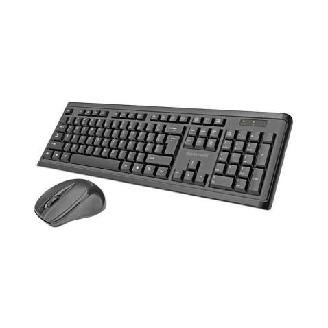 Promate ProCOMBO-3, Ensemble Clavier et Souris Sans fils 10 mètres Noir