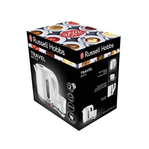 Russell Hobbs 23840-70, Bouilloire 1000 Watts avec 2 tasses et cuillères en Blanc