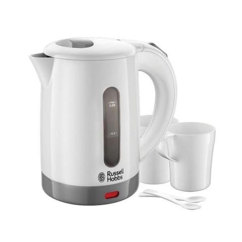 Russell Hobbs 23840-70, Bouilloire 1000 Watts avec 2 tasses et cuillères en Blanc