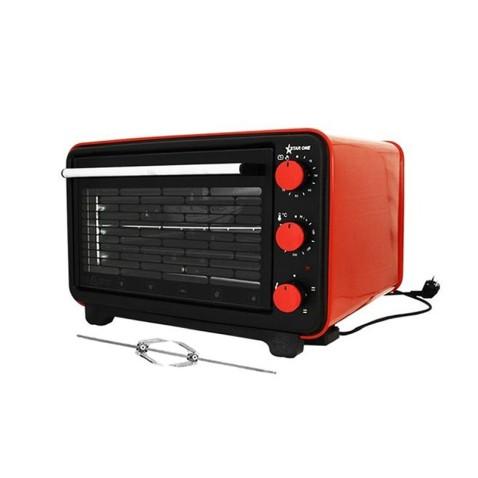 Star One KF-3100, Four électrique 36 Litres Tourne Broche en Rouge