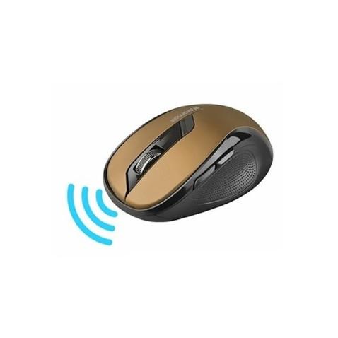 Promate CLIX-7GOLD, Souris Optique Sans fil 10m 2.4Ghz en Gold