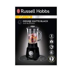 Russell Hobbs 24722-56, Blender de 1.5 Litre à 2 Vitesses, 650 Watts en Noir