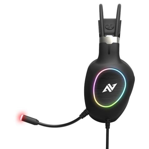 ABKONCORE Casque Gamer CH55, USB Virtual 7.1 en Noir 