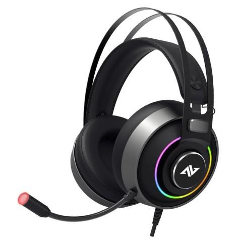 ABKONCORE Casque Gamer B719M, USB Virtual 7.1 en Noir 