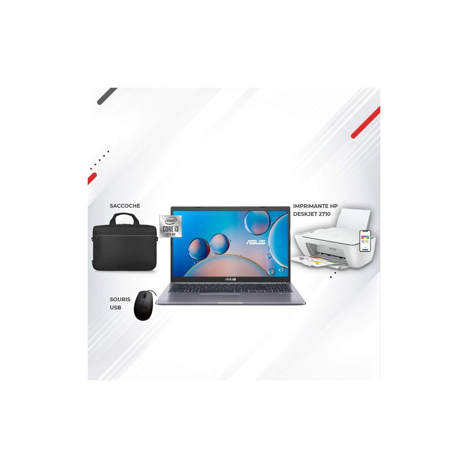 Pack Promo Pc Asus I3 10é Gén+ Imprimante Hp 2710 + Saccoche + souris Pack Promo Pc Asus I3 10é Gén+ Imprimante Hp 2710 + Saccoche + souris