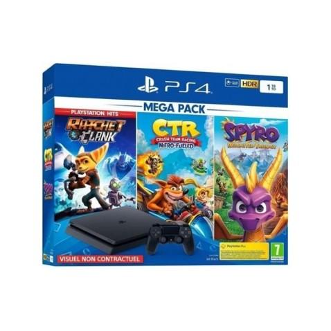 Sony PlayStation 4 Slim 1To, console Jeu avec Ratchet & Clank + CTR + Spyro + Manette 