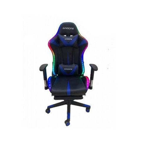 Fauteuil Pilote Gaming RGB avec Repose-pied intégré Bleu