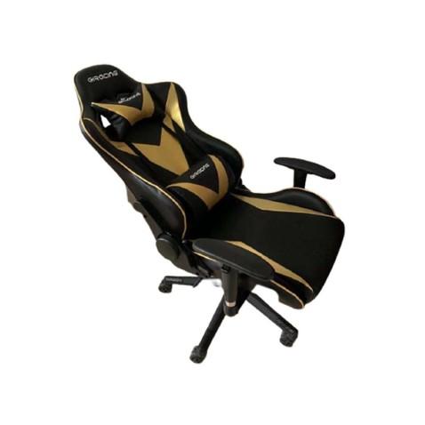 Fauteuil Pilote Gaming avec accoudoirs en Gold