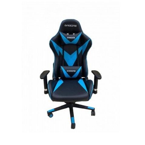 Fauteuil Pilote Gaming avec accoudoirs en Bleu