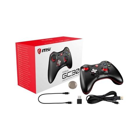 MSI FORCE GC30, Manette de jeux Sans fil avec croix directionnelle interchangeable