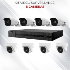 Kit Vidéo Surveillance à 8 Caméras Hilook HD 2MP 4en1 Bullet IR 40m et DVR D-Link