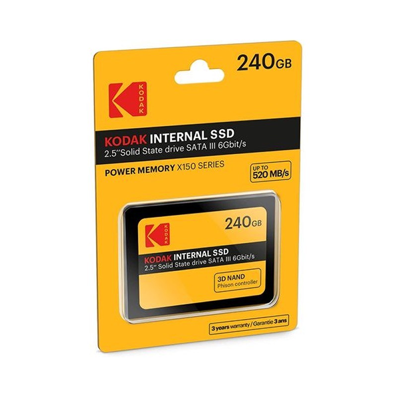 Disque dur SSD Portable de Kodak 240 Go, X150 series 520Mo/s