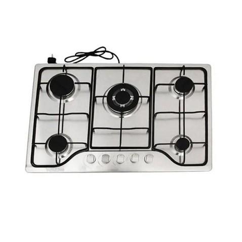 Star One ST-803, Plaque de cuisson 5 Feux de 75cm en Inox