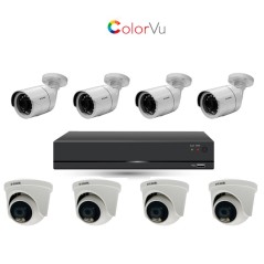 Kit Vidéosurveillance D-Link HD 8 Caméras ColorVu 2MP + DVR, ensemble complet