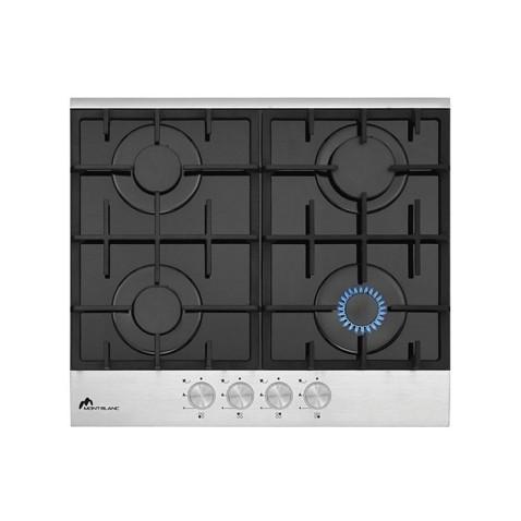 Montblanc PDS60, Plaque de cuisson encastrable à 4 feux 60 cm Vitrée Inox