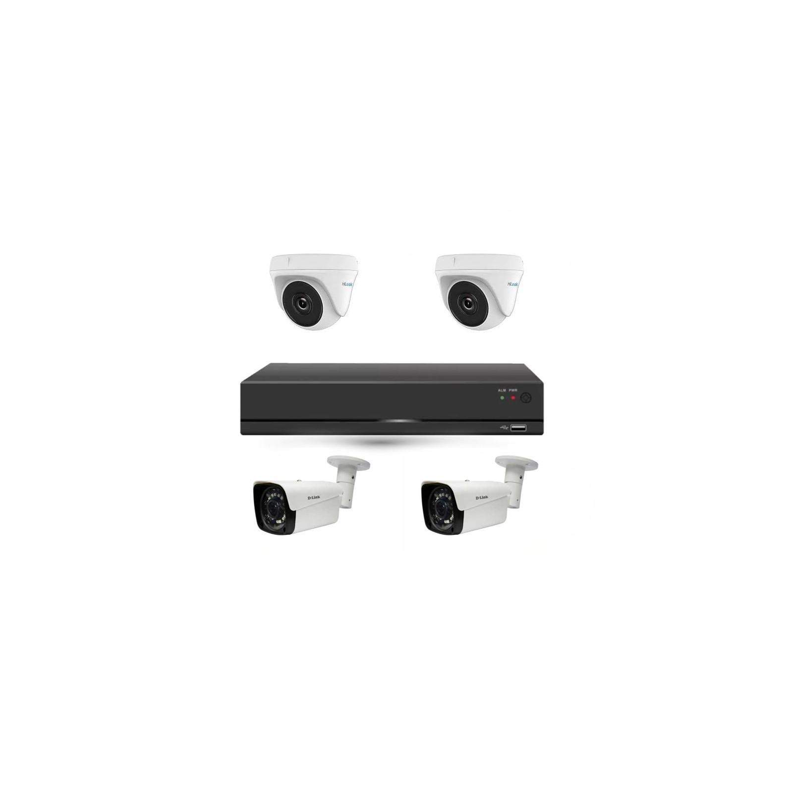 Kit Vidéosurveillance D-Link HD 4 Caméras 2MP + DVR, ensemble complet Kit Vidéosurveillance D-Link HD 4 Caméras 2MP + DVR, ensemble complet