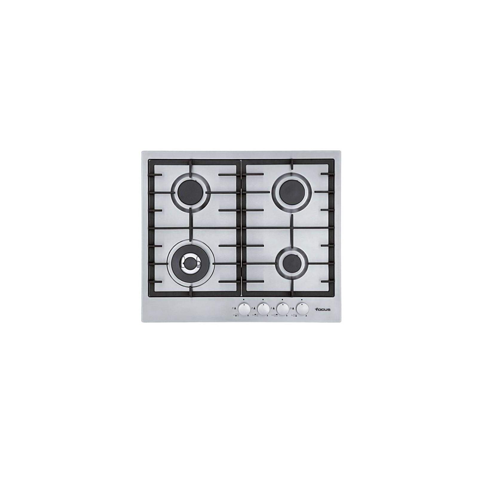 Focus F804X, Plaque de cuisson à Gaz de 60 cm à Grilles en fontes Inox Focus F804X, Plaque de cuisson à Gaz de 60 cm à Grilles en fontes Inox