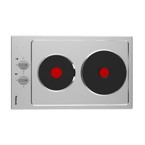 Focus F812X, Plaque de cuisson électrique de 30 cm 2 feux en Inox