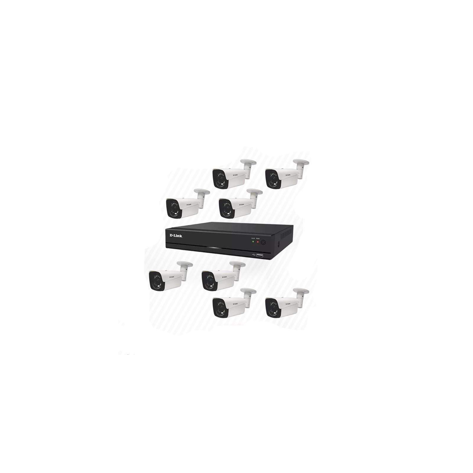 Kit Vidéosurveillance à 8 Caméras Tube 2MP + DVR D-Link, ensemble complet Kit Vidéosurveillance à 8 Caméras Tube 2MP + DVR D-Link, ensemble complet