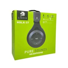 Lionix HSLX-37, Casque Sans fil Bluetooth 10 mètre en Noir